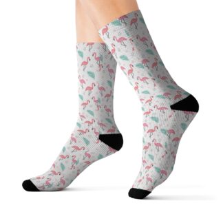 Flamingo Leaves Socks