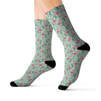 Flamingo Green Socks