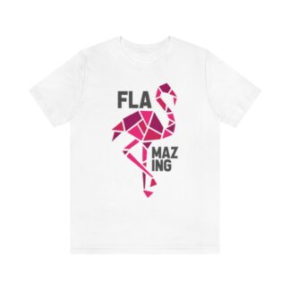 Flamazing Pink Flamingo Artistic Shapes Unisex Jersey Short Sleeve Tee