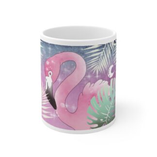Flamingo In The Night Art Ceramic Mug 11oz
