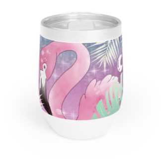 Flamingo In The Night Art Hot And Cold Insulated Tumbler